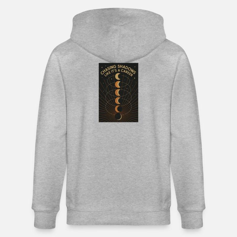 Shadow Hunt | Solar eclipse - Stanley/Stella CULTIVATOR Unisex Organic Hooded Jacket - heather grey