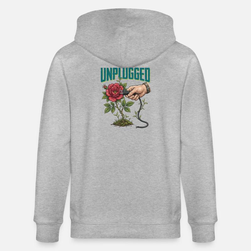 Débranché - Veste à capuche bio CULTIVATOR Stanley/Stella Unisexe - gris chiné