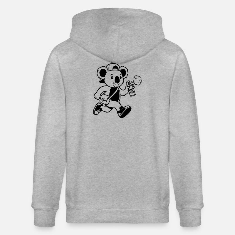 graffiti - Veste à capuche bio CULTIVATOR Stanley/Stella Unisexe - gris chiné