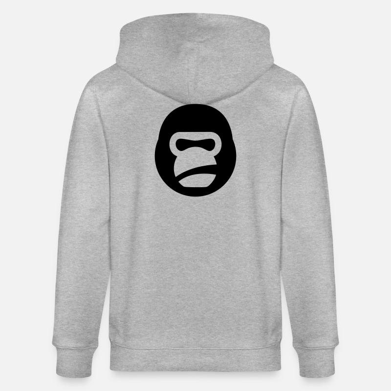 Gorilla Kettlebell – Gym Beast Logo - Stanley/Stella Unisex Bio-Kapuzenjacke CULTIVATOR  - Grau meliert