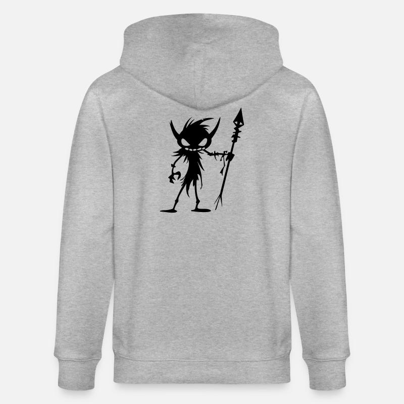 Goblin Ork - Stanley/Stella Unisex Bio-Kapuzenjacke CULTIVATOR  - Grau meliert
