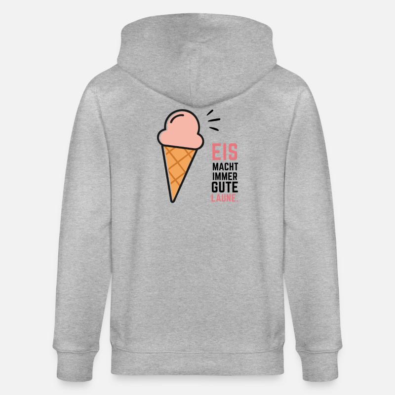 Eis Gute Laune - Stanley/Stella Unisex Bio-Kapuzenjacke CULTIVATOR - Grau meliert