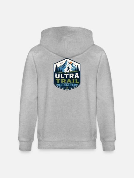 Ultra Trail Running - Stanley/Stella CULTIVATOR  Unisex Organic Hooded Jacket - heather grey
