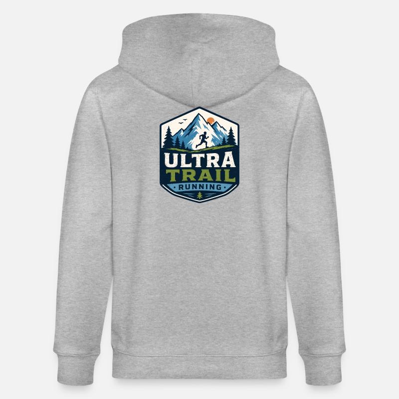 Ultra-Trailrunning - Stanley/Stella Unisex Bio-Kapuzenjacke CULTIVATOR  - Grau meliert