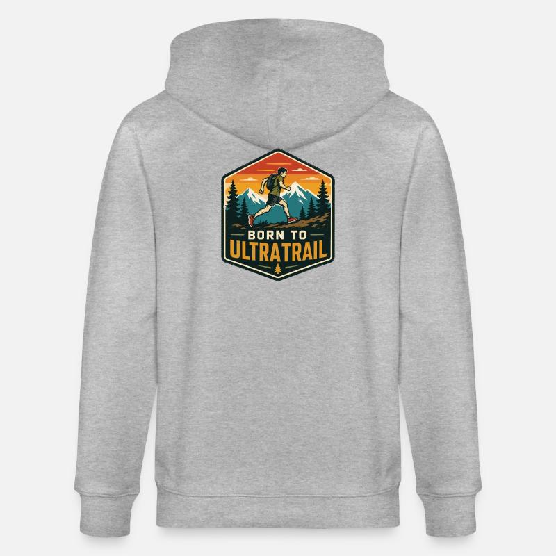 Né pour l’Ultra Trail - Veste à capuche bio CULTIVATOR Stanley/Stella Unisexe - gris chiné