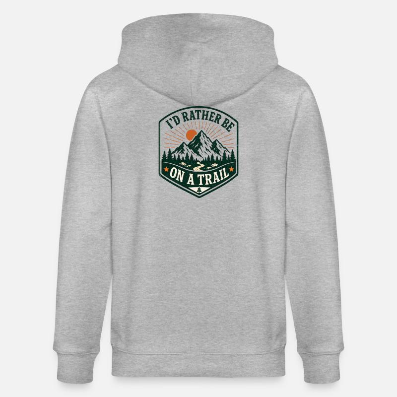 Je préfère être sur un sentier - Veste à capuche bio CULTIVATOR Stanley/Stella Unisexe - gris chiné
