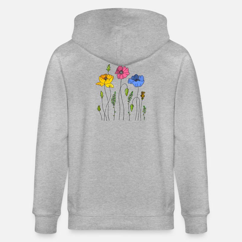 Fleur - Veste à capuche bio CULTIVATOR Stanley/Stella Unisexe - gris chiné