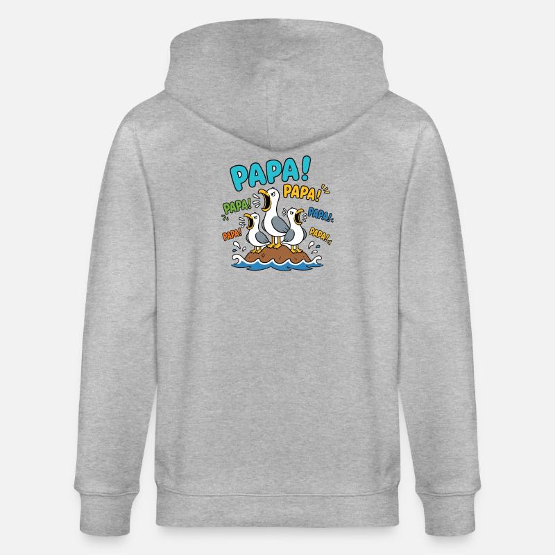 papa mouette - Veste à capuche bio CULTIVATOR Stanley/Stella Unisexe - gris chiné