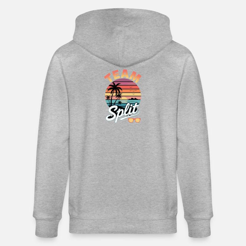 Équipe Split Sunset Tropics - Veste à capuche bio CULTIVATOR Stanley/Stella Unisexe - gris chiné