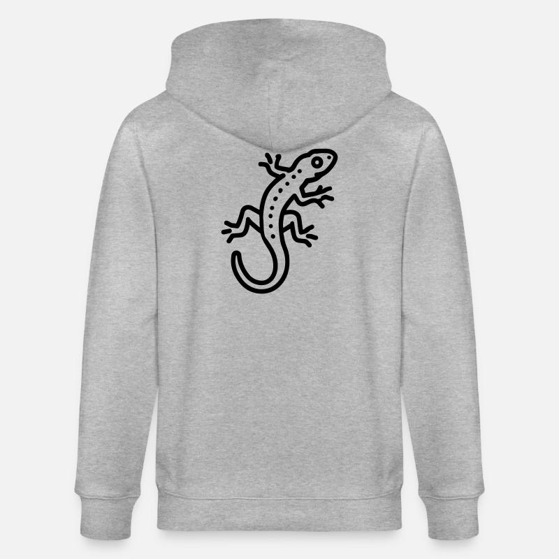 Eidechse - Stanley/Stella Unisex Bio-Kapuzenjacke CULTIVATOR  - Grau meliert