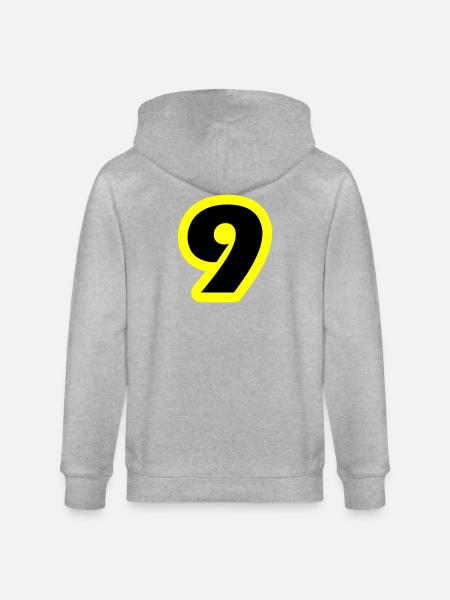 9 Symbole numérique - Veste à capuche bio CULTIVATOR Stanley/Stella Unisexe - gris chiné