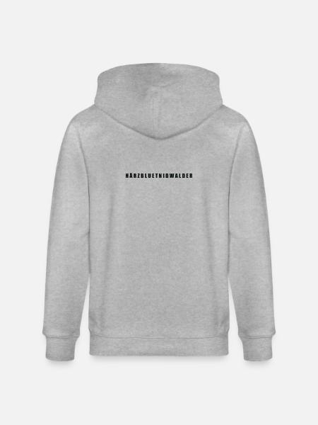 Härzbluetnidwalder Kanton Nidwalden - Stanley/Stella Unisex Bio-Kapuzenjacke CULTIVATOR - Grau meliert