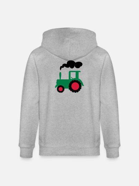 tracteur - Veste à capuche bio CULTIVATOR Stanley/Stella Unisexe - gris chiné