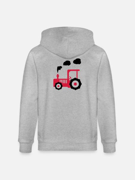 tracteur - Veste à capuche bio CULTIVATOR Stanley/Stella Unisexe - gris chiné