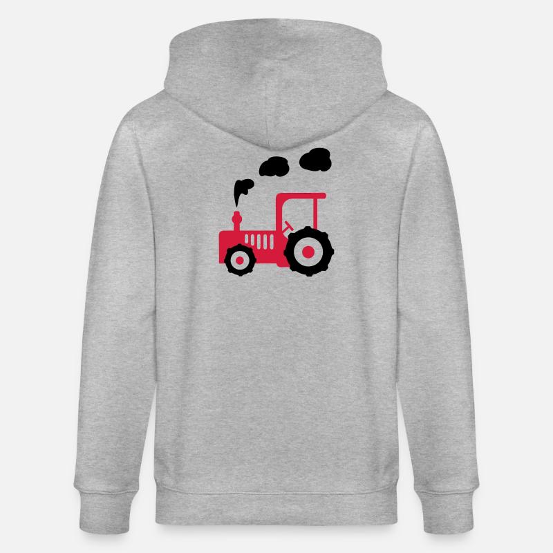 tracteur - Veste à capuche bio CULTIVATOR Stanley/Stella Unisexe - gris chiné