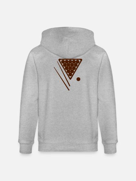 Snooker Rack and Cues - Stanley/Stella CULTIVATOR  Unisex Organic Hooded Jacket - heather grey