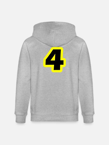 4 Symbole numérique - Veste à capuche bio CULTIVATOR Stanley/Stella Unisexe - gris chiné
