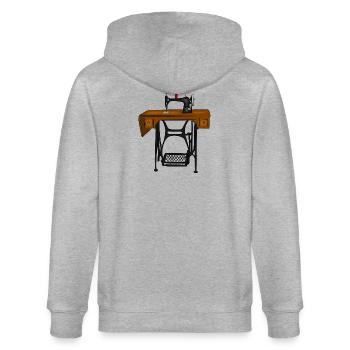 Machine à coudre - Veste à capuche bio CULTIVATOR Stanley/Stella Unisexe - gris chiné - Dos - Luana (180cm)