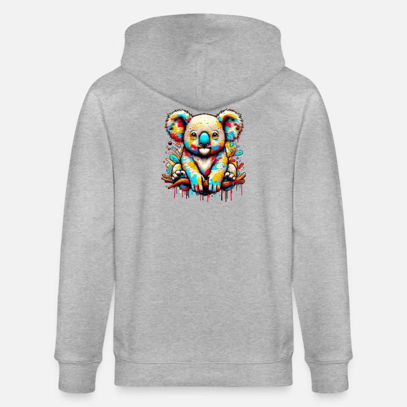 Koala - Veste à capuche bio CULTIVATOR Stanley/Stella Unisexe - gris chiné