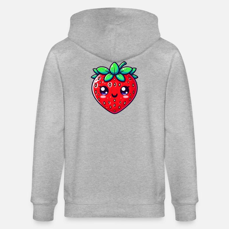 Erdbeer-Erdbeeren - Stanley/Stella Unisex Bio-Kapuzenjacke CULTIVATOR  - Grau meliert