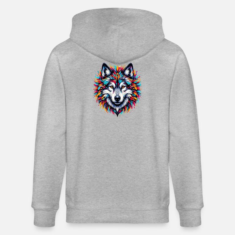 Wolf - Stanley/Stella Unisex Bio-Kapuzenjacke CULTIVATOR - Grau meliert
