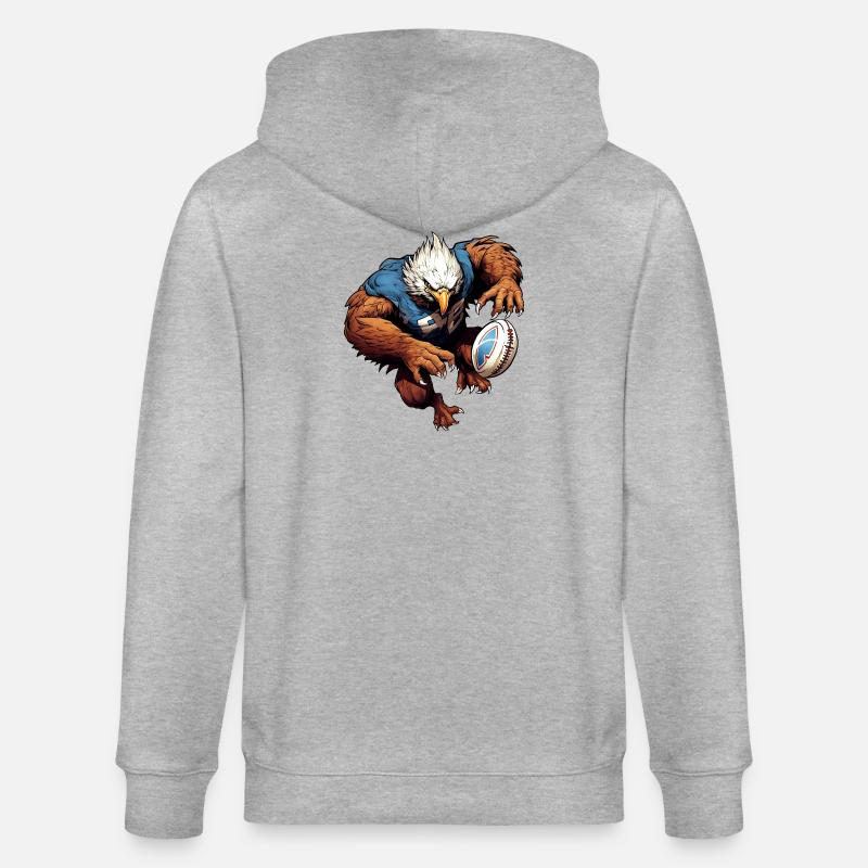 Eagle Rugby - Stanley/Stella CULTIVATOR  Unisex Organic Hooded Jacket - heather grey