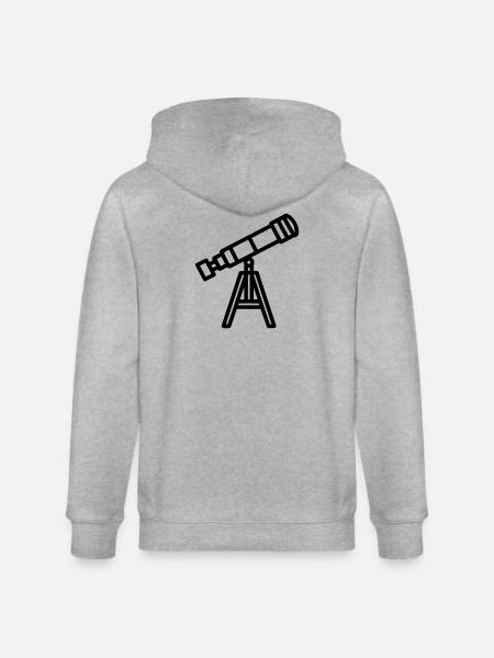 telescope - Stanley/Stella CULTIVATOR Unisex Organic Hooded Jacket - heather grey