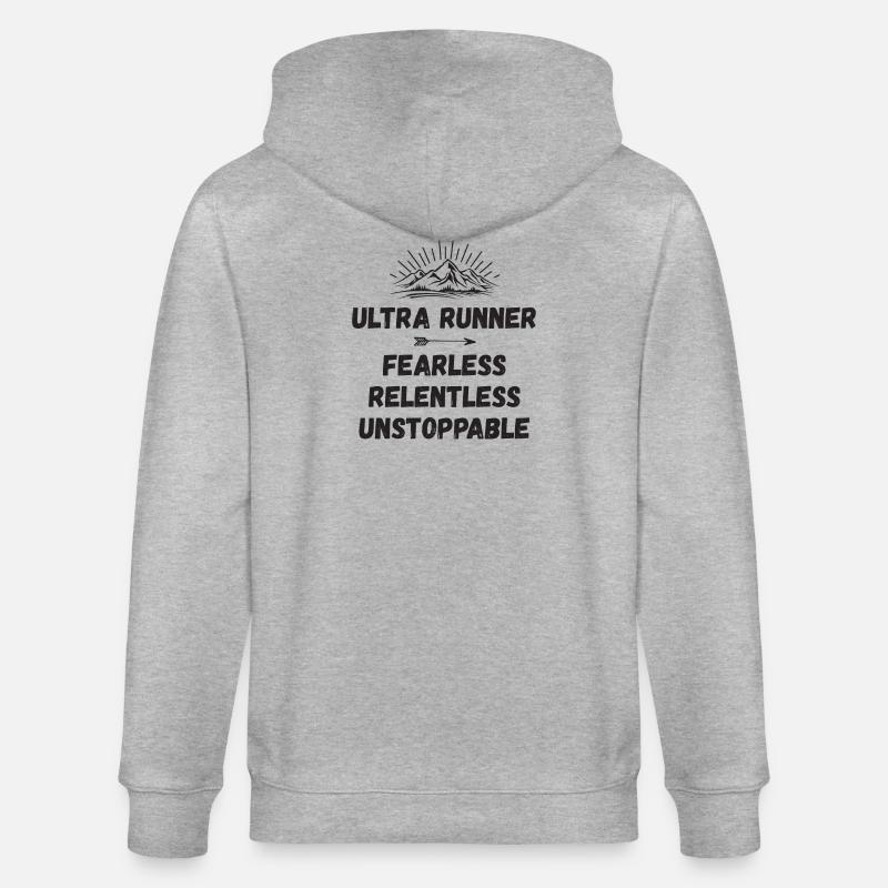 Ultra Runnner - Intrépide. Implacable. Imparable. - Veste à capuche bio CULTIVATOR Stanley/Stella Unisexe - gris chiné