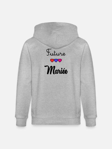 BRIDE-TO-BE - Stanley/Stella CULTIVATOR Unisex Organic Hooded Jacket - heather grey