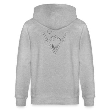 Mountain - Stanley/Stella CULTIVATOR  Unisex Organic Hooded Jacket - heather grey - Back - Luana (180cm)