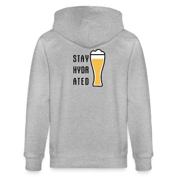 Stay Hydrated Weizenbier Weißbier Bier Party - Stanley/Stella Unisex Bio-Kapuzenjacke CULTIVATOR  - Grau meliert - Hinten - Luana (180cm)