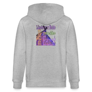 Lüneburger Heide - Stanley/Stella Unisex Bio-Kapuzenjacke CULTIVATOR  - Grau meliert - Hinten - Luana (180cm)
