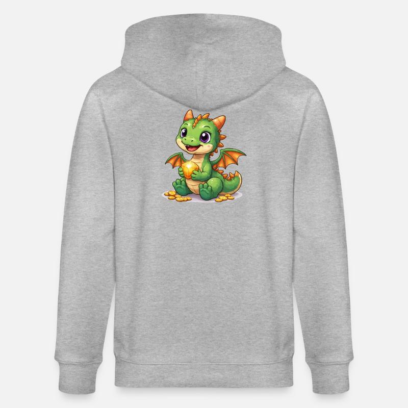 Petit Dragon avec de l’Or - Veste à capuche bio CULTIVATOR Stanley/Stella Unisexe - gris chiné
