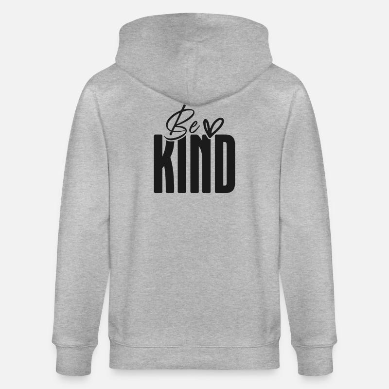 Be Kind Bold Script Overlay - Stanley/Stella Unisex Bio-Kapuzenjacke CULTIVATOR  - Grau meliert
