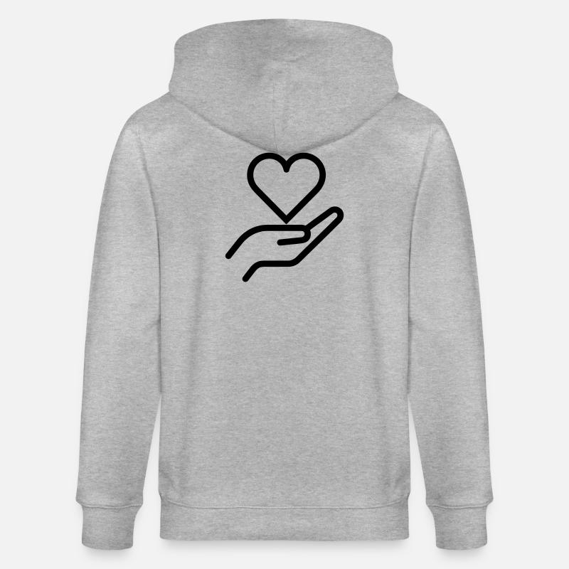donner amour - Veste à capuche bio CULTIVATOR Stanley/Stella Unisexe - gris chiné