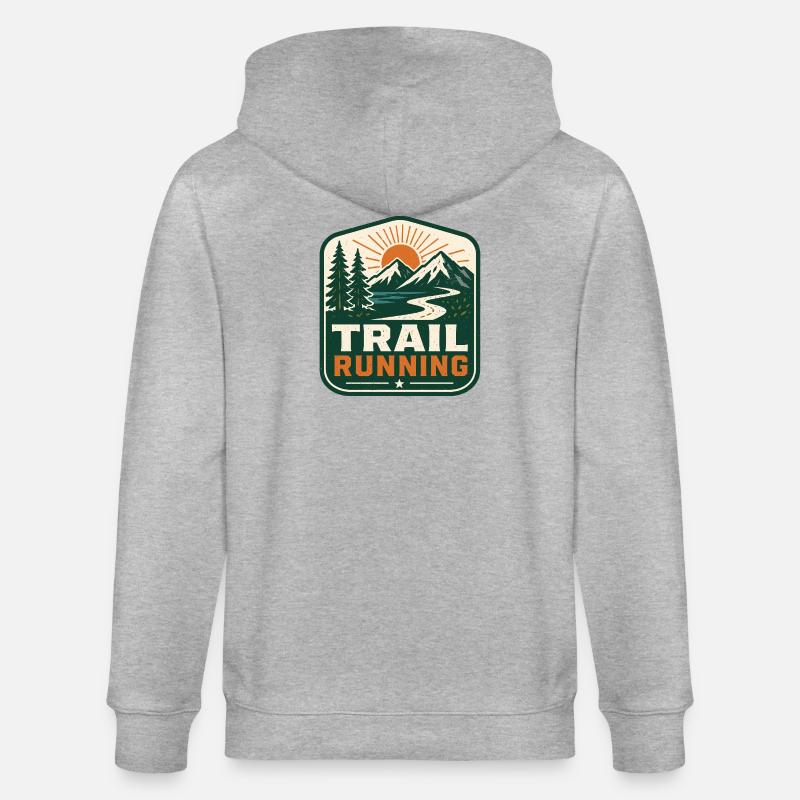 Trail running - Veste à capuche bio CULTIVATOR Stanley/Stella Unisexe - gris chiné