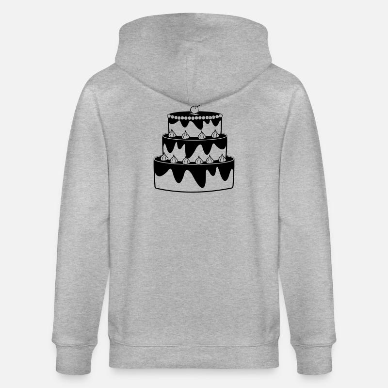 Image d’ombre de gâteau d’anniversaire - Veste à capuche bio CULTIVATOR Stanley/Stella Unisexe - gris chiné