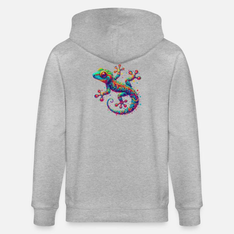 Gecko - Stanley/Stella Unisex Bio-Kapuzenjacke CULTIVATOR  - Grau meliert