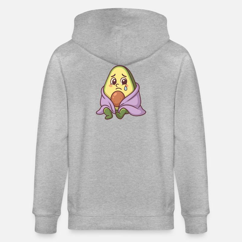 Avocat triste - Veste à capuche bio CULTIVATOR Stanley/Stella Unisexe - gris chiné