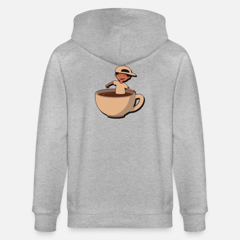 Éclaboussure de café Cup Buddy - Veste à capuche bio CULTIVATOR Stanley/Stella Unisexe - gris chiné