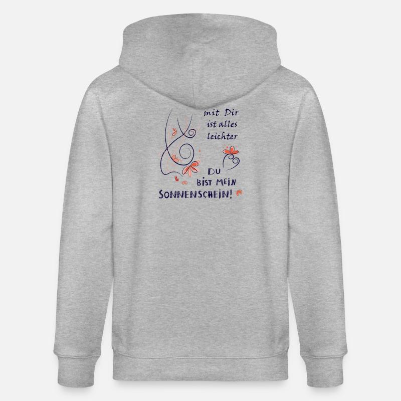 Tu es mon rayon de soleil - Veste à capuche bio CULTIVATOR Stanley/Stella Unisexe - gris chiné