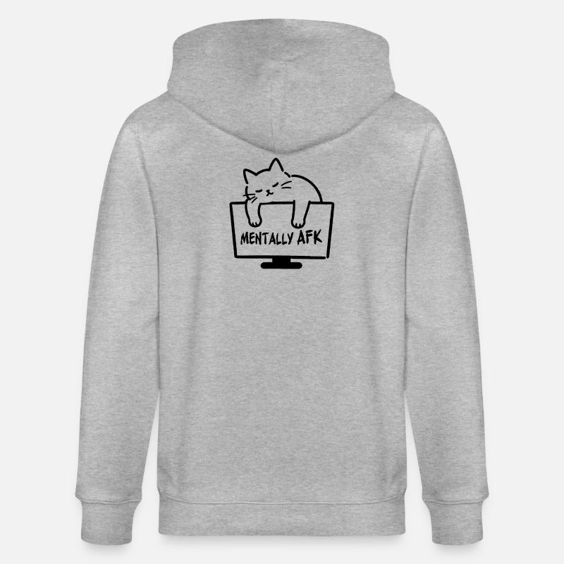 Chatte mental AFK - Stanley/Stella Unisex Bio-Kapuzenjacke CULTIVATOR - Grau meliert