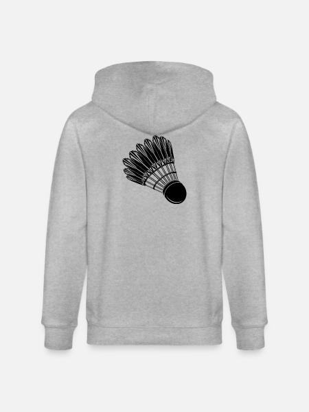 Badminton Badminton Badminton Drawing - Stanley/Stella CULTIVATOR Unisex Organic Hooded Jacket - heather grey