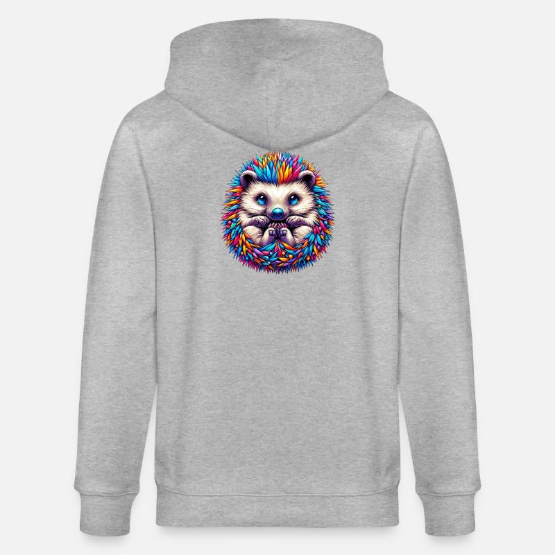 Igel - Stanley/Stella Unisex Bio-Kapuzenjacke CULTIVATOR  - Grau meliert