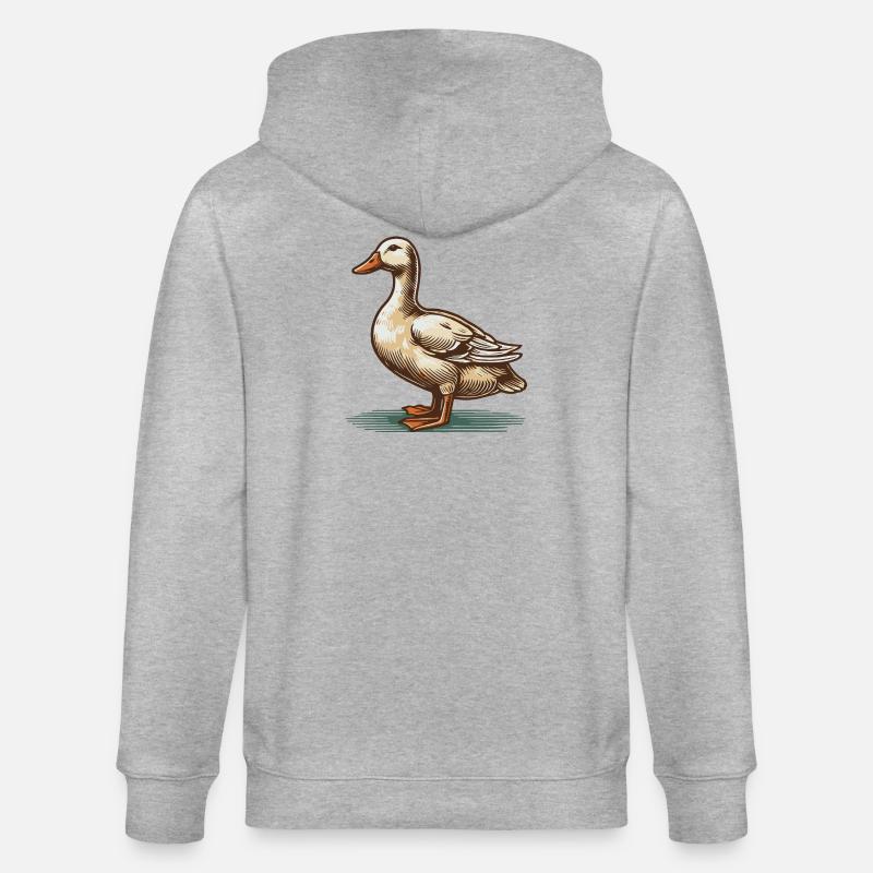 Ente - Stanley/Stella Unisex Bio-Kapuzenjacke CULTIVATOR - Grau meliert