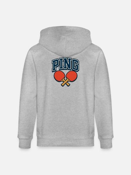 Ping Pong - Tennis de Table - Stanley/Stella CULTIVATOR  Unisex Organic Hooded Jacket - heather grey