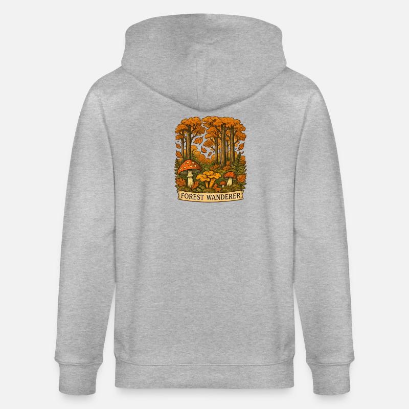 Sentier d’automne des randonneurs forestiers - Veste à capuche bio CULTIVATOR Stanley/Stella Unisexe - gris chiné