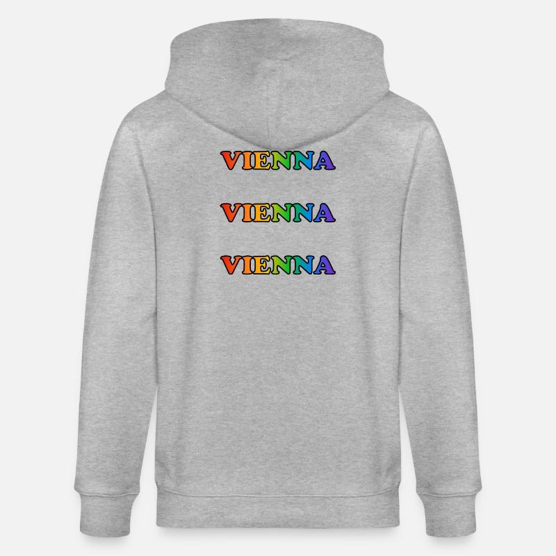 Vienna Rainbow Repeats - Veste à capuche bio CULTIVATOR Stanley/Stella Unisexe - gris chiné