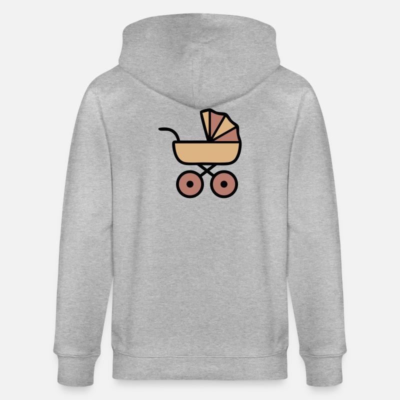 Stroller Baby Boho Icon - Stanley/Stella CULTIVATOR  Unisex Organic Hooded Jacket - heather grey
