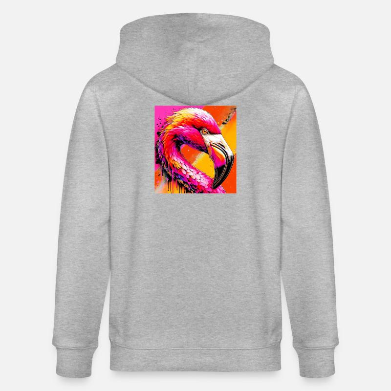 Flamingo - Stanley/Stella Unisex Bio-Kapuzenjacke CULTIVATOR  - Grau meliert